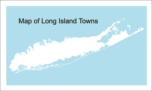 Map of Long Island Towns